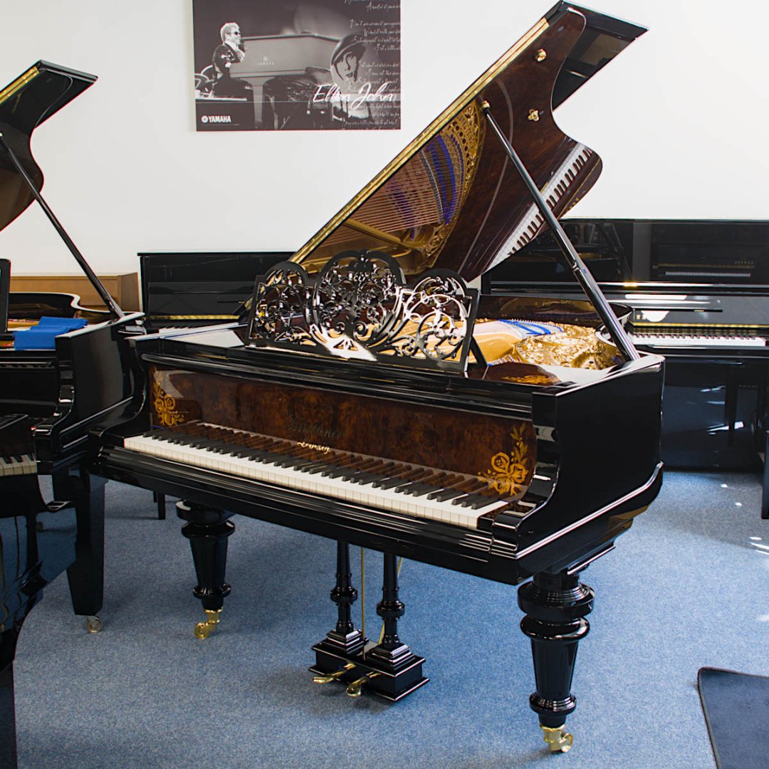 Blüthner 190cm von 1897 in Zwart glimmend